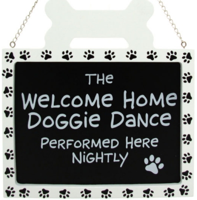Our Name is Mud 4026218 Doggie Dance Plaque Fiberboard $15.99