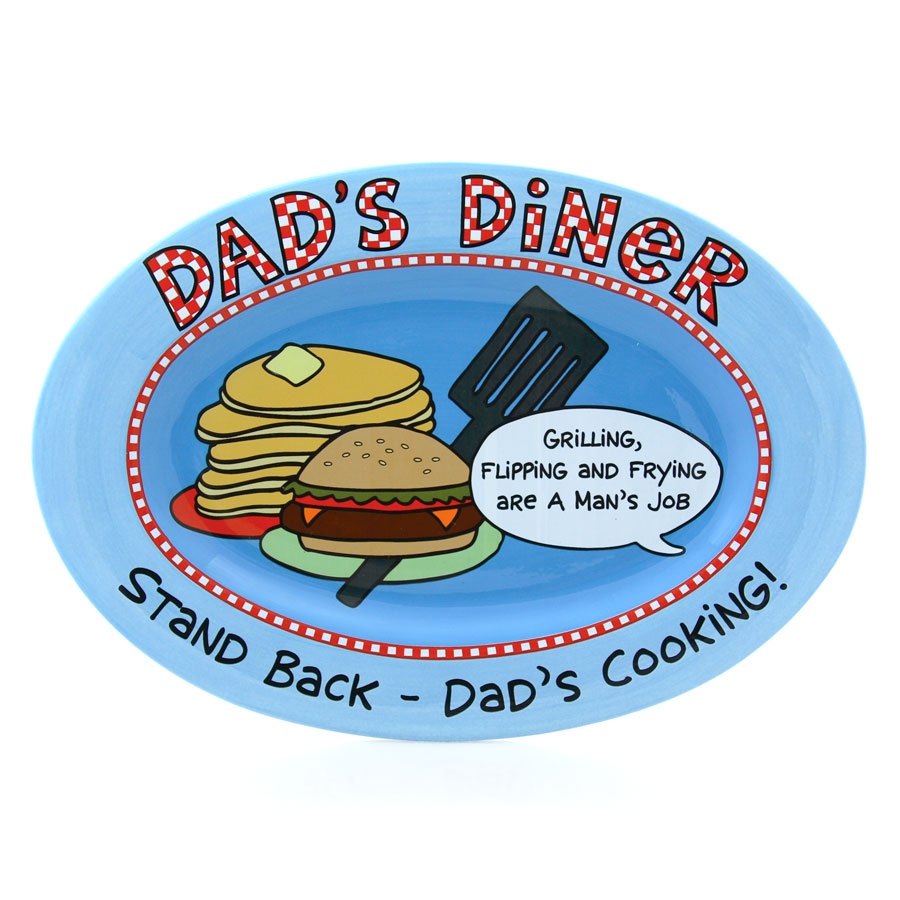 Our Name is Mud 4026945 Dad's Diner Grilling Flipping Platter Dolomite $0.00