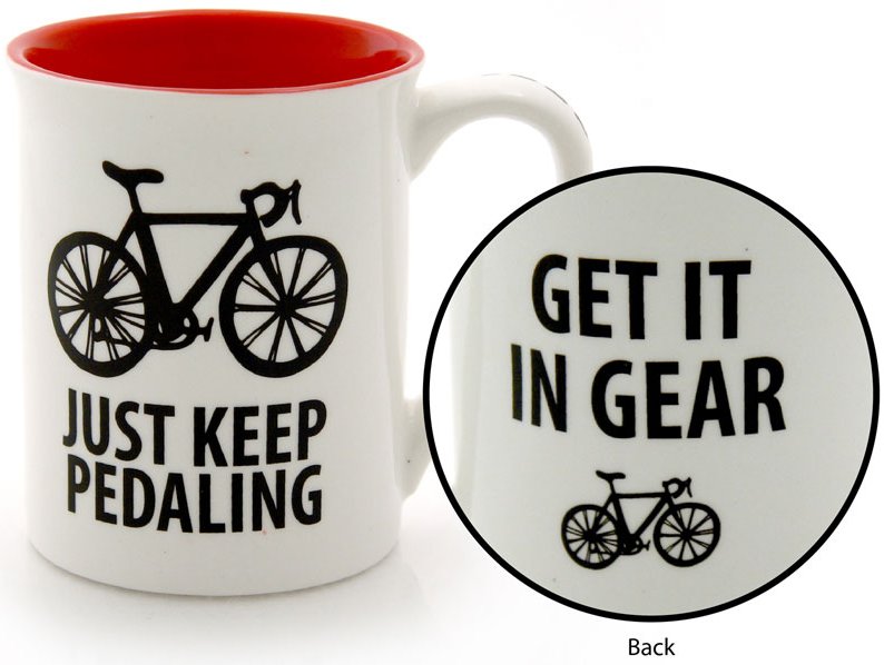 Our Name is Mud 4038330 Keep Pedaling Mug $0.00