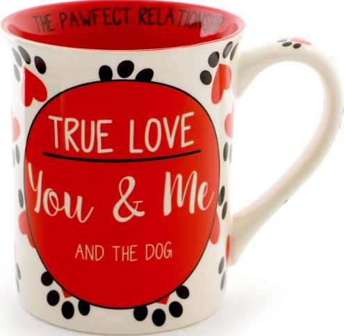 Our Name is Mud 6000508 True Love Dog Mug Dolomite $10.99