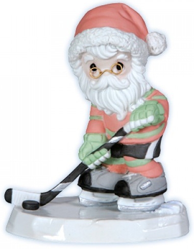 Precious Moments 121054 Santa Hockey Figurine Porcelain $40.99