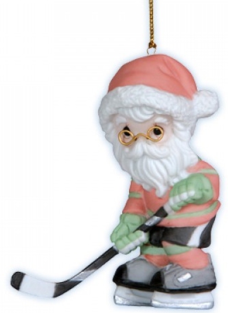 Precious Moments 121055 Santa Hockey Ornament Porcelain $23.99