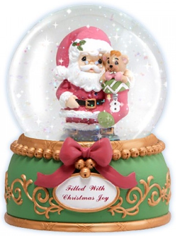 Precious Moments 121104 Annual Santa Waterball Resin & Glass $30.99
