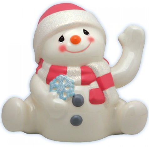 Precious Moments 121415 Decorative Waving Snowman Table Top Vinyl $30.99
