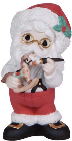 Precious Moments 131022 Annual Santa with Rocking Horse Figurine $40.99