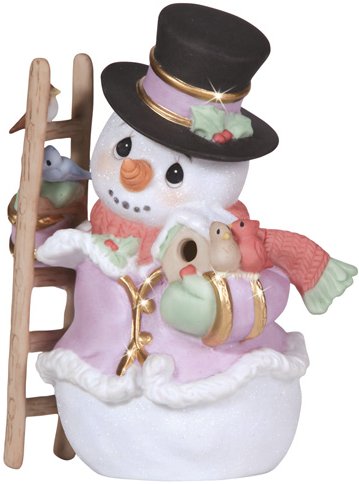 Precious Moments 131024 Annual Snowman with Birds Figurine $40.99