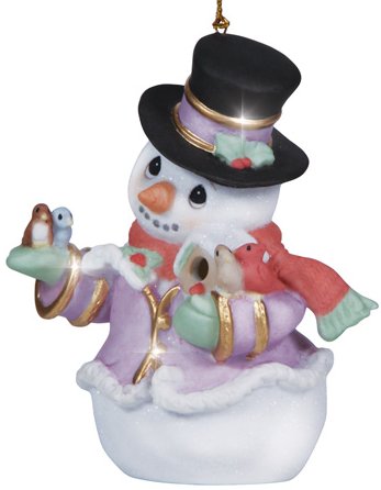 Precious Moments 131025 Annual Snowman with Birds Ornament $25.99