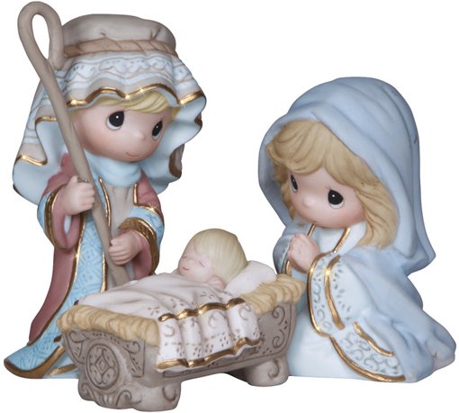 Precious Moments 131032 Set of 3 Mini Holy Family Figurine $60.99