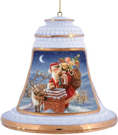 Precious Moments 131077 Santa with Deer At Chimney Ornament $25.99