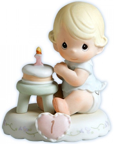 Precious Moments 136190 Girl WofCake Age 1 Figurine $25.99