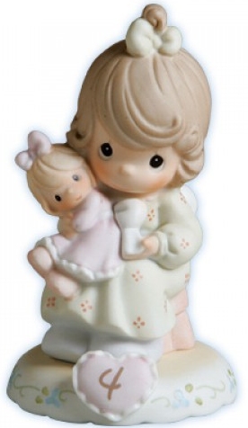 Precious Moments 136239B Brunette Girl WofDoll Age 4 Figurine $30.99