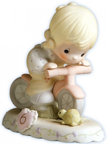 Precious Moments 136255 Girl On Bike Age 6 Figurine $30.99