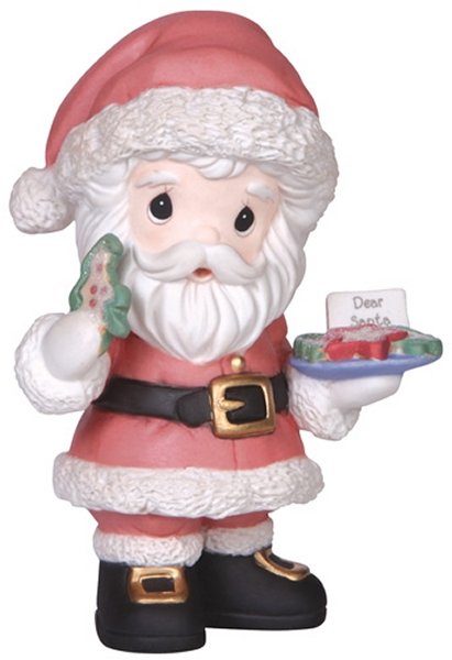 Precious Moments 141020 Annual Santa with Cookies and Milk Figurine $40.99