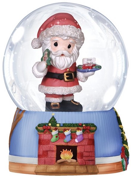 Precious Moments 141104 Santa with Cookies and Milk Waterball $30.99