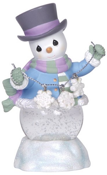 Precious Moments 141113 Snowman with Snowflakes 45mm Waterball $18.99