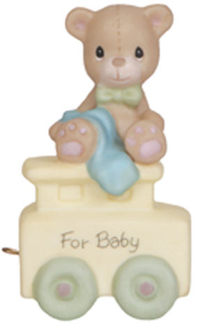 Precious Moments 142020 Birthday Train Baby Bear Figurine $27.99