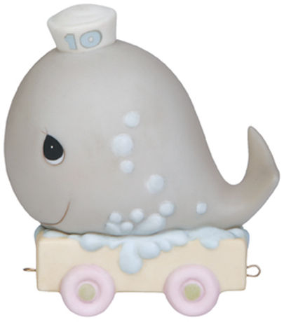 Precious Moments 142030 Birthday Train Whale Age 10 Figurine $37.99
