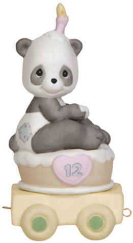 Precious Moments 142032 Birthday Train Panda Age 12 Figurine $37.99