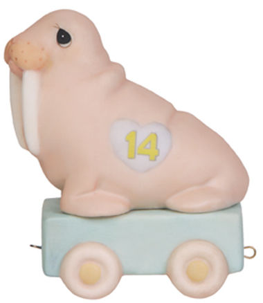 Precious Moments 142034 Birthday Train Walrus Age 14 Figurine $37.99