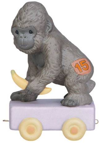 Precious Moments 142035 Birthday Train Gorilla Age 15 Figurine $37.99