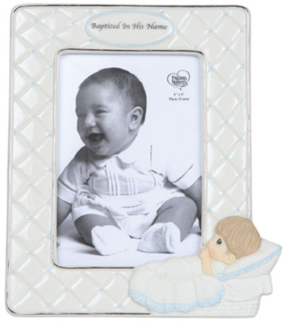 Precious Moments 143401 Boy Baptism Photo Frame   $22.99