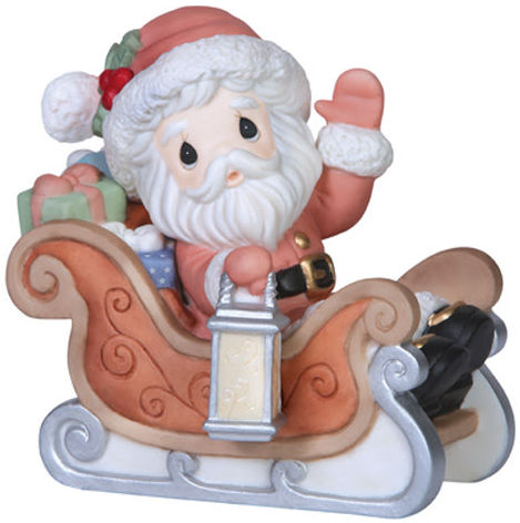 Precious Moments 151020 Santa In Sleigh Figurine $50.99