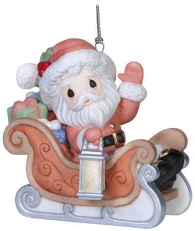 Precious Moments 151021 Santa In Sleigh Ornament $30.99