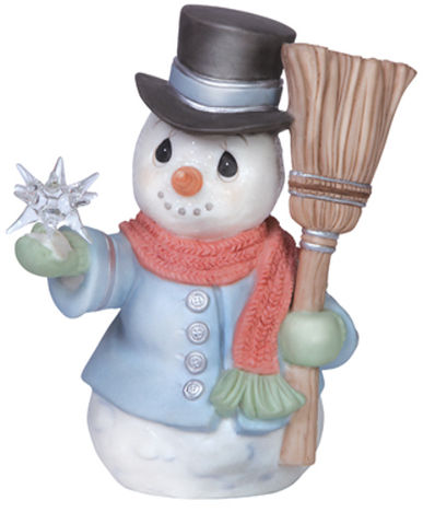 Precious Moments 151022 Snowman with Star and Broom Figurine $0.00