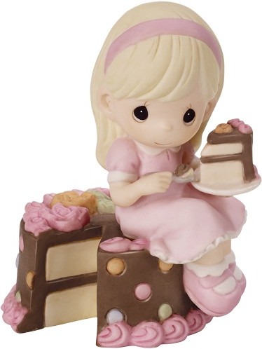 Precious Moments 152000 Girl Sitting On Birthday Cake Figurine $45.99