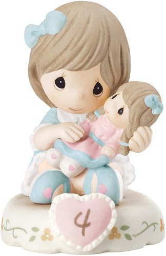 Precious Moments 152010B Girl with Doll Age 4 Figurine $45.99