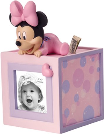 Precious Moments 152702 Baby Minnie Photo Cube Bank $25.99