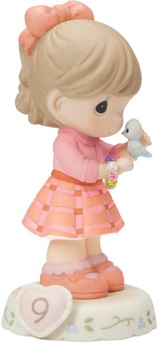 Precious Moments 154036B Brunette Girl with Bracelet Age 9 Figurine $47.99