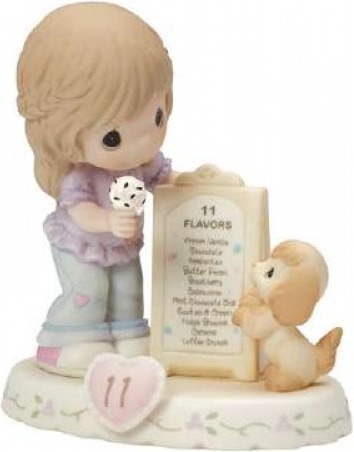 Precious Moments 154038B Brunette Girl with Ice Cream Age 11 Figurine $47.99