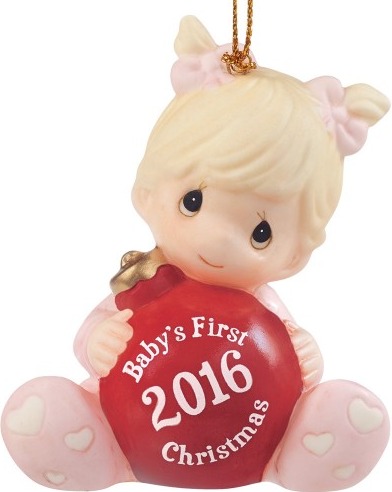 Precious Moments 161005 Dated 2016 Baby Girl Ornament $25.99