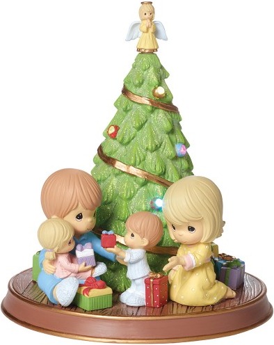 Precious Moments 161100 Family Christmas Scene LED Musical $55.99