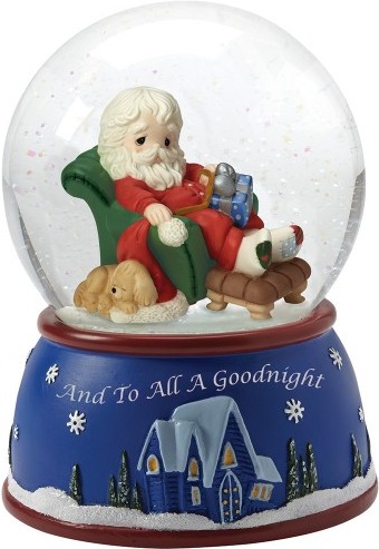 Precious Moments 161103 Santa Sleeping In Recliner Waterball $35.99