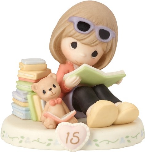 Precious Moments 162014B Girl with Books Age 15 Figurine $50.99