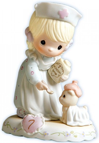 Precious Moments 163740 Girl Nurse Age 7 Figurine $38.99