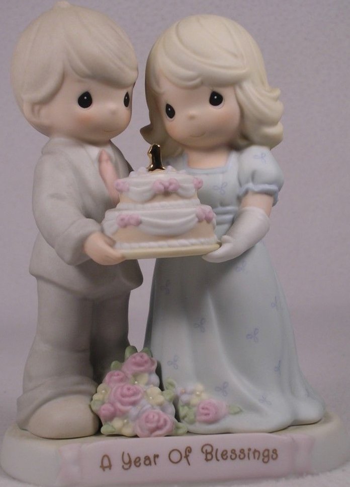 Precious Moments 163783 A Year Of Blessings Figurine To Have & To Hold $34.99
