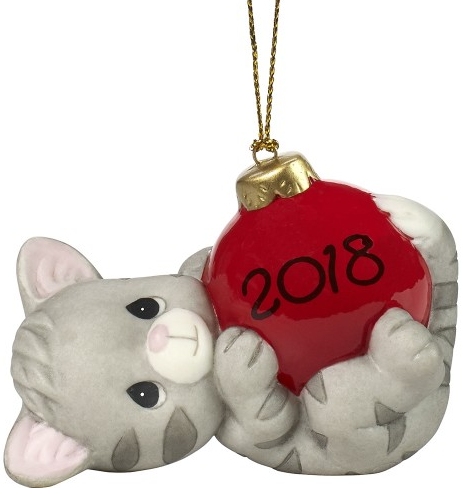 Precious Moments 181007 Dated 2018 Cat Ornament $25.99