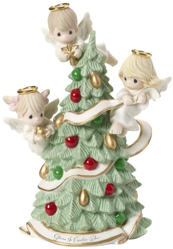 Precious Moments 181012 Ltd Ed Angels Decorating Christmas Tree Figurine $125.99