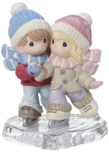 Precious Moments 181041 Couple Ice Skating Together Figurine $80.99