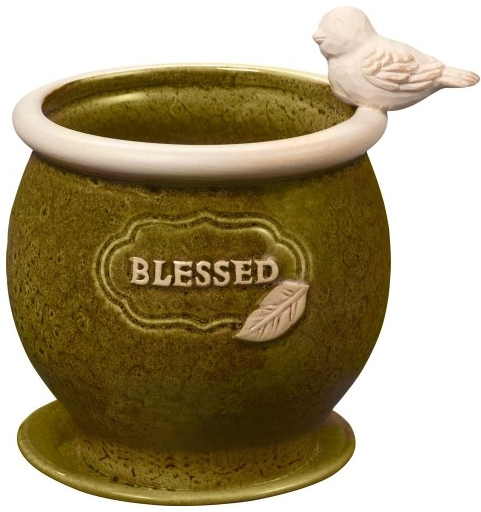 Precious Moments 185015 Blessed 4in Flower Pot $14.99