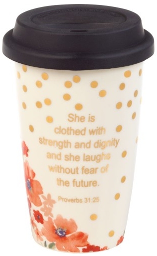 Precious Moments 185086 Floral Travel Mug $22.99
