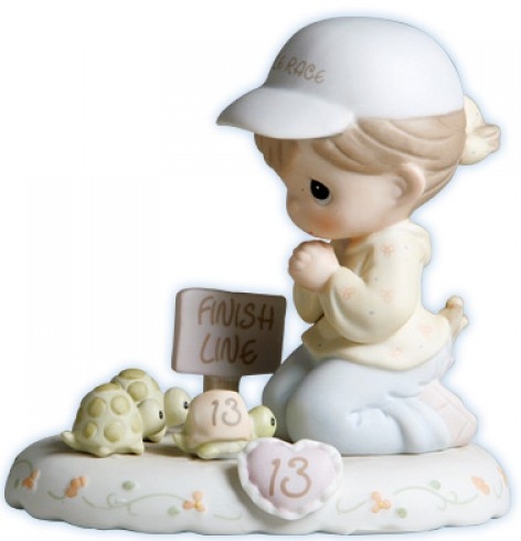 Precious Moments 272647B Brunette Girl with Turtles Age 13 Figurine $40.99