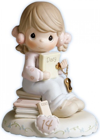 Precious Moments 272655B Brunette Girl WofDiary Age 14 Figurine $40.99