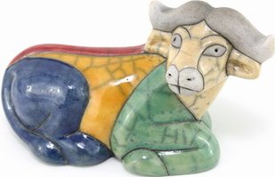 Raku South Africa B16 Buffalo Small Raku Glazed Pottery $44.99