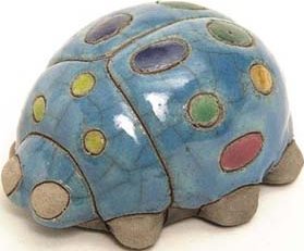 Raku South Africa L16 Ladybird Small Raku Glazed Pottery $34.99