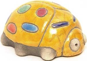 Raku South Africa L9 Ladybird Large Raku Glazed Pottery $40.99