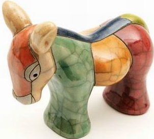 Raku South Africa M91 Mule Medium Raku Glazed Pottery $42.99